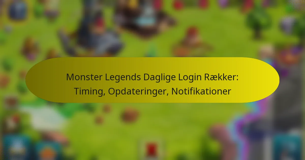 Monster Legends Daglige Login Rækker: Timing, Opdateringer, Notifikationer