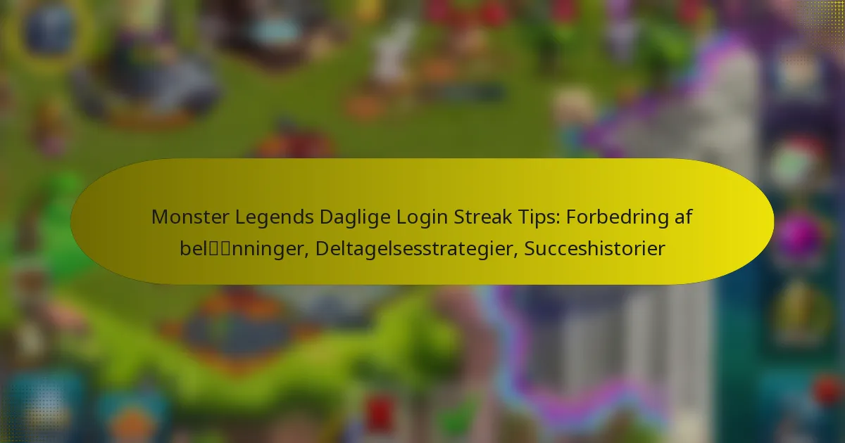 Monster Legends Daglige Login Streak Tips: Forbedring af belønninger, Deltagelsesstrategier, Succeshistorier