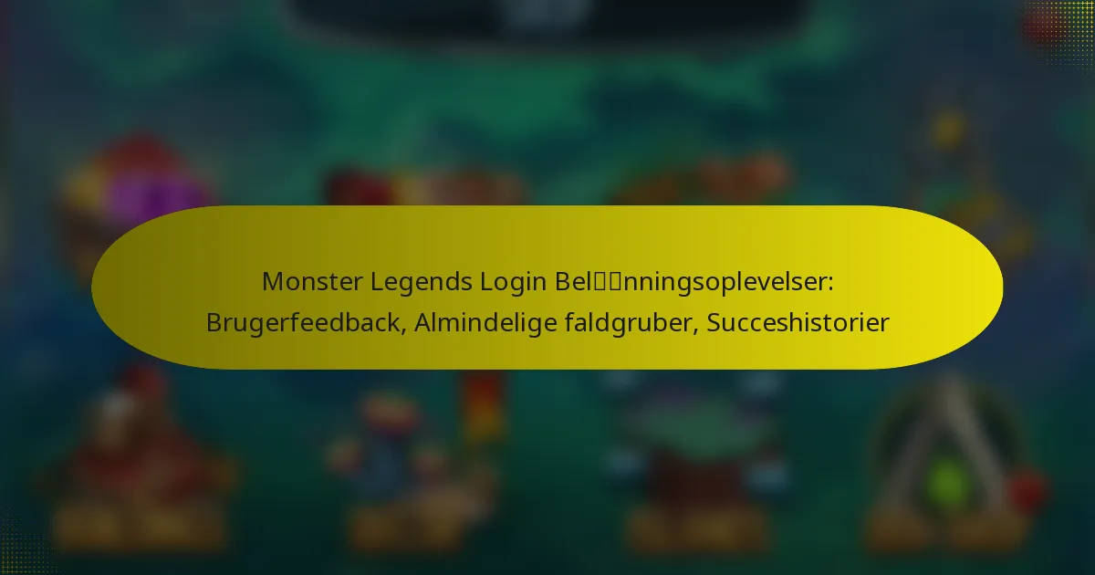 Monster Legends Login Belønningsoplevelser: Brugerfeedback, Almindelige faldgruber, Succeshistorier