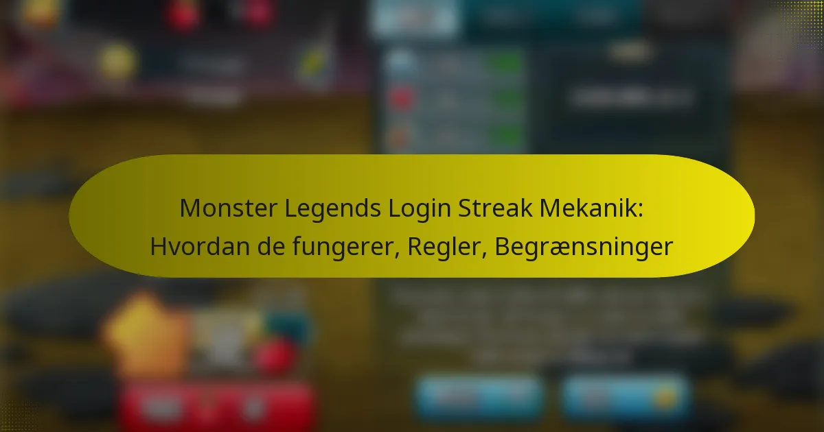 Monster Legends Login Streak Mekanik: Hvordan de fungerer, Regler, Begrænsninger