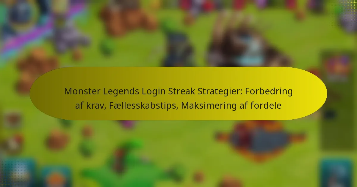 Monster Legends Login Streak Strategier: Forbedring af krav, Fællesskabstips, Maksimering af fordele