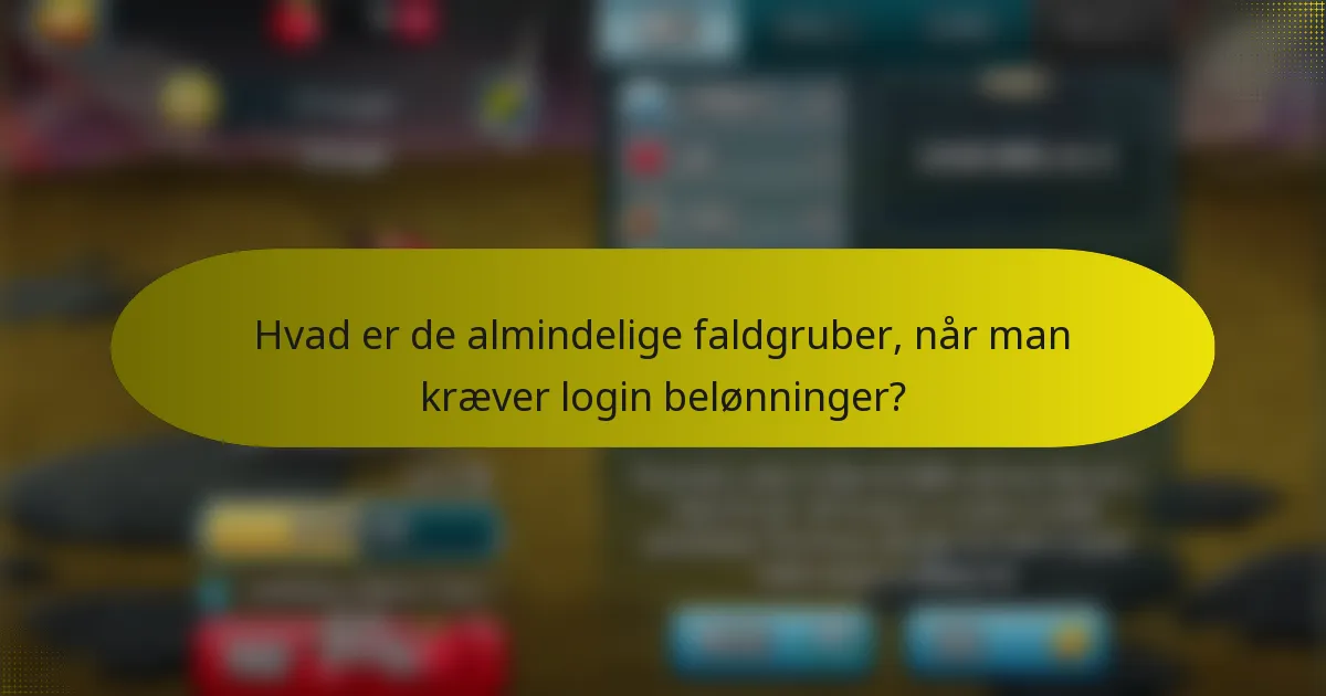 Hvad er de almindelige faldgruber, når man kræver login belønninger?