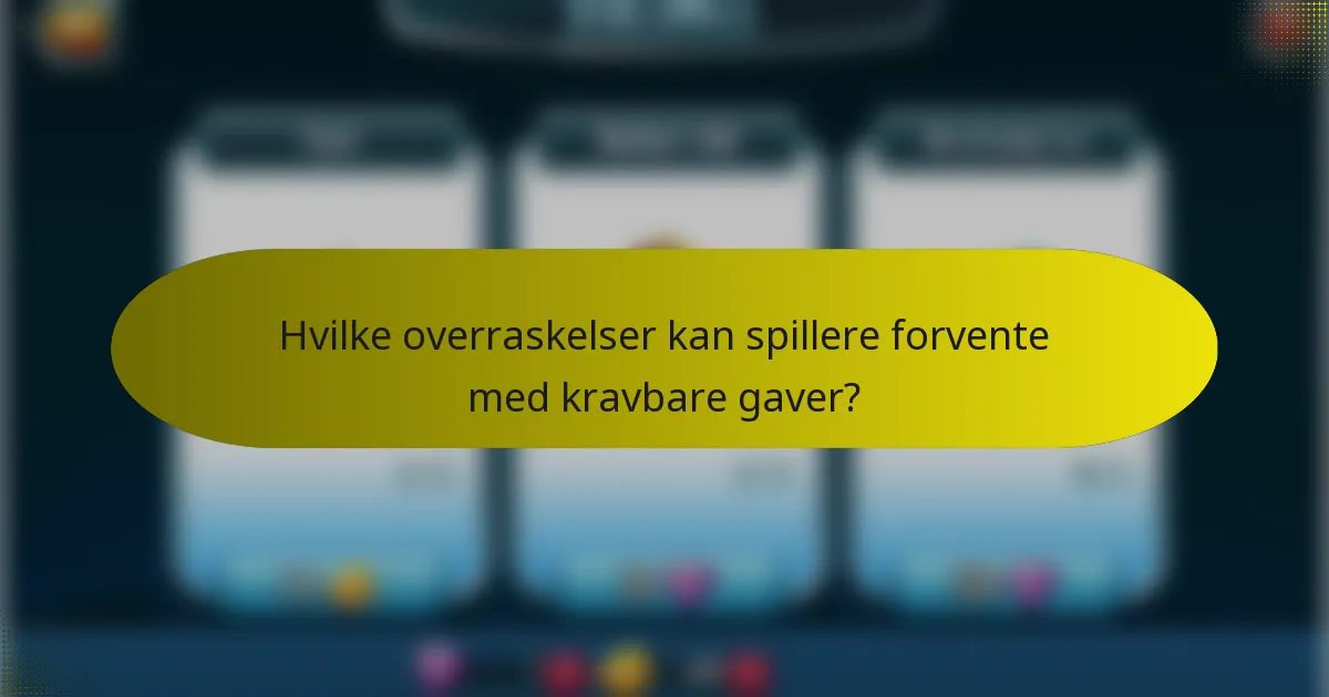 Hvilke overraskelser kan spillere forvente med kravbare gaver?